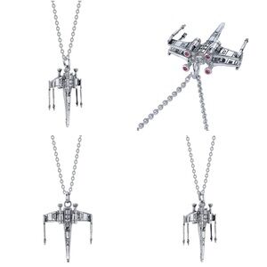 ROCKLOVE JEWERLY STAR WARS only XWING X-WING NECKLACE STERLING SILVER